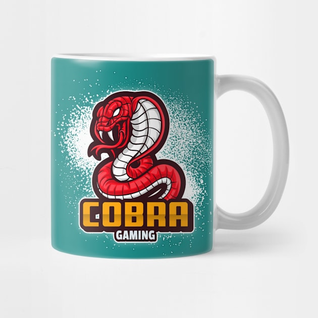 Cobra Gaming T-shirt Coffee Mug Apparel Notebook Gift Sticker Case by Eemwal Design